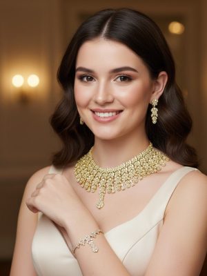 Golden Noor Bridal Choker Set - Zambeel