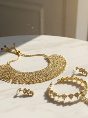 Golden Noor Bridal Choker Set - Zambeel