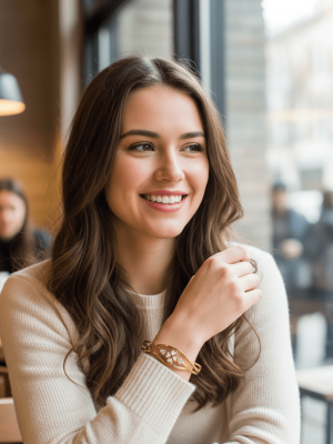 Golden Petal Hearts Bangle - Zambeel