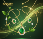 Green Teardrop Cubic Zirconia Set - Zambeel