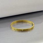 Heart Engraved Silver Bangle - Zambeel