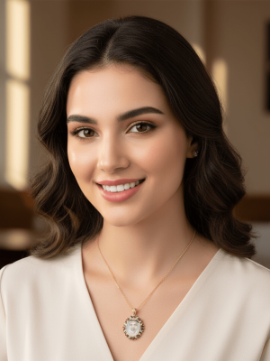 Heritage Oval Custom Photo Necklace - Zambeel