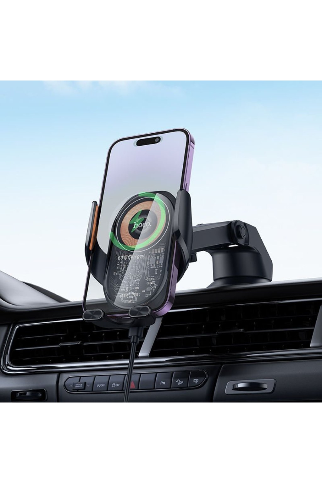 hoco-wireless-charging-car-holder-3731053 Hoco - Wireless Charging Car Holder - Zambeel