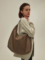 Khaki Autumn And Winter Soft Casual Large Capacity Zipper Tote Bag - Zambeel