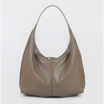 Khaki Autumn And Winter Soft Casual Large Capacity Zipper Tote Bag - Zambeel
