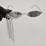 Korean - style Luxury Glamorous Rhinestone - tasseled Sunglasses With A Niche Designer - inspired Look - Zambeel