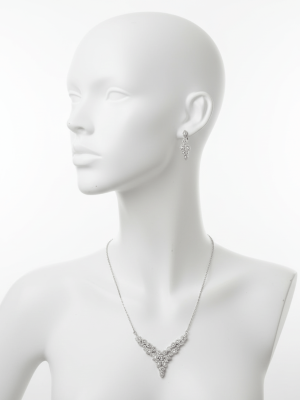 Leaf Crystal Jewelry Set - Zambeel