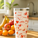 Love Print Stainless Steel Travel Tumbler - Zambeel