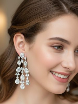 Luxe Pearline Waterfall Earrings - Zambeel