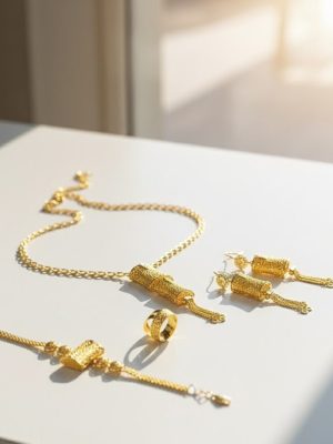 Luxe Regal Tassel Gold Jewelry Set - Zambeel