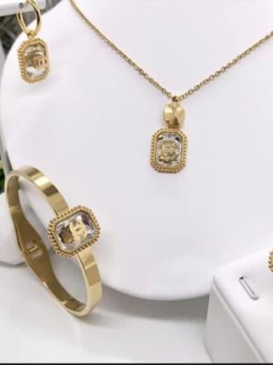 Luxury Crystal Frame Jewelry Set - Zambeel