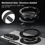 Magnetic Ring Kickstand Case with Tempered Glass - Zambeel