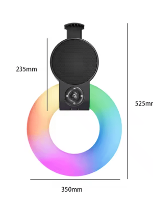 Mobile Phone Holder + Speaker with Fill - Light Ring - Zambeel
