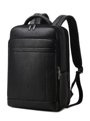 New Leather Bag With Fingerprint Lock - Zambeel