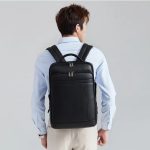 New Leather Bag With Fingerprint Lock - Zambeel