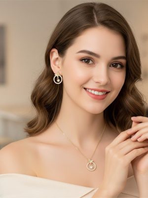 Open Circle Butterfly & Solitaire Set - Zambeel