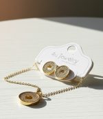 Open Halo Circle Pave Jewelry Set - Zambeel