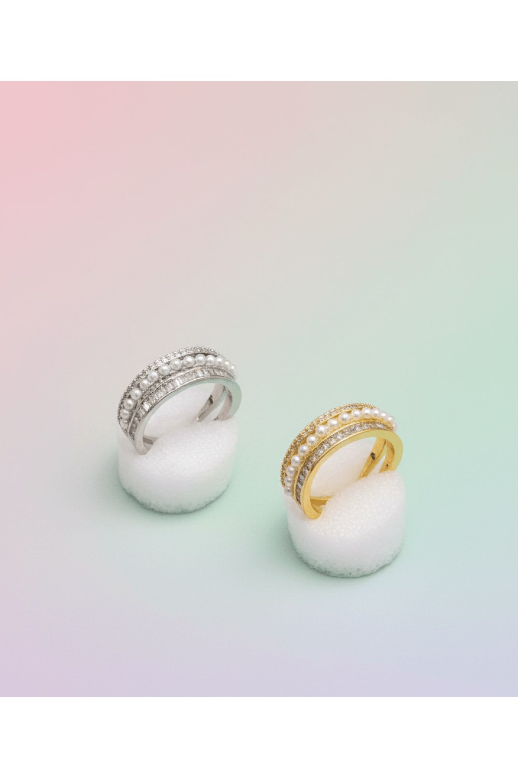pearl-crystal-band-ring-6525011 Pearl Crystal Band Ring - Zambeel