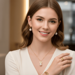 Pearl Drop Square Pendant Jewelry Set - Zambeel