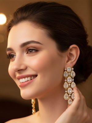 Petal Sparkle Statement Earrings - Zambeel