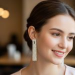 Rectangular Crystal Drop Earrings - Zambeel