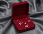 Red Square Cubic Zirconia Set - Zambeel
