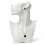 Red Square Cubic Zirconia Set - Zambeel