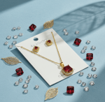 Red Square Cubic Zirconia Set - Zambeel