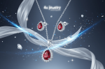 Red Teardrop Cubic Zirconia Set - Zambeel