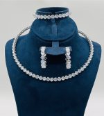 Round Cut Diamond - Style Crystal Jewelry Set - Zambeel