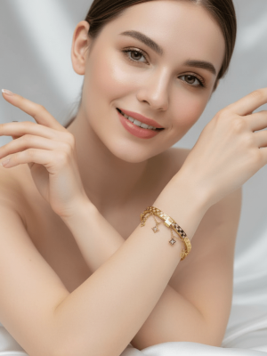 Royal Crystal Link Bangle - Zambeel