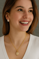 Royal Dome Drop Pendant Set - Zambeel