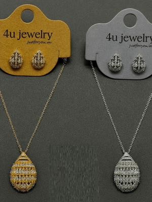 Royal Dome Drop Pendant Set - Zambeel