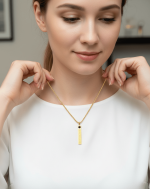 Royal Engraved Arabic Bar Pendant - Zambeel