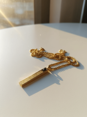 Royal Engraved Arabic Bar Pendant - Zambeel