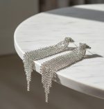 Royal Knot Crystal Tassel Earrings - Zambeel