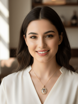 Royal Pearl Custom Photo Necklace - Zambeel