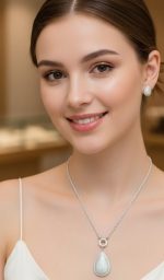 Royal Teardrop Pendant Necklace Set - Zambeel