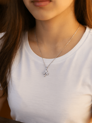 Silver Clover Crystal Jewelry Set - Zambeel