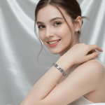 Silver Luxe Gemstone Bangle - Zambeel