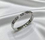 Silver Luxe Gemstone Bangle - Zambeel