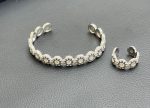 Sparkle Sunburst Cuff Bracelet & Ring Set - Zambeel