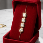 Square Crystal Link Adjustable Bracelet - Zambeel