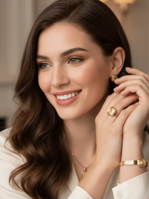 Square LV Emblem Jewelry Set - Zambeel