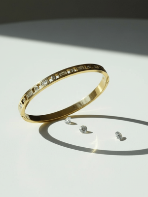 Square Prism Crystal Bangle - Zambeel