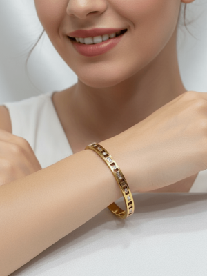 Square Prism Crystal Bangle - Zambeel