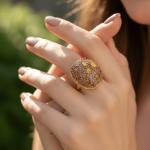 Stone Pavé Statement Ring - Zambeel