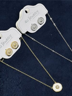 Sunburst Pearl Cluster Jewelry Set - Zambeel