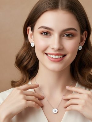 Sunburst Pearl Cluster Jewelry Set - Zambeel