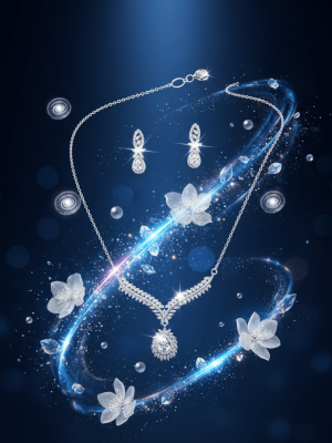 Teardrop Crystal Jewelry Set - Zambeel